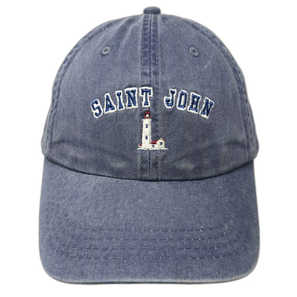 Tall Ships Trading Co Saint John Lighthouse Blue Baseball Cap One Size Hat